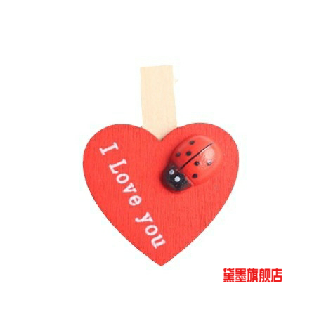 LOVE夹墙时尚红色爱心夹相片夹婚庆创意礼品婚礼木质心形 - 图2