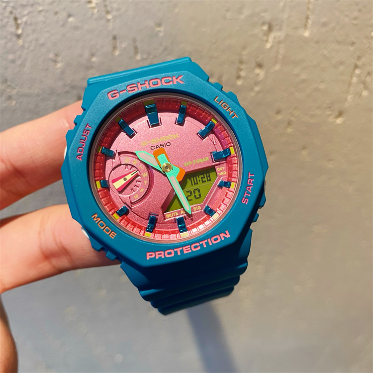 卡西欧G-SHOCK农家橡树缤纷彩虹中性防水手表GMA-S2100BS-7A 3A 4-图1