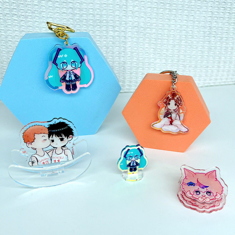 卡通动漫亚克力钥匙扣 透明亚克力立牌挂件情侣钥匙扣定制,淘宝优惠券,粉丝福利购,淘宝优惠卷
