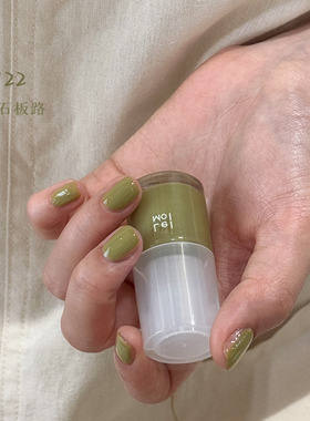 lelmol抹茶绿指甲油夏日脚趾显白