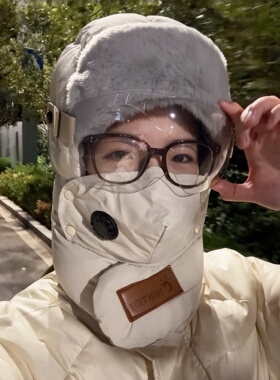 冬季骑行帽防风保暖加绒加厚护耳围脖一体式面罩电动车防寒神器