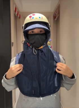 冬季保暖头套女骑行电动车防风防寒面罩头盔内胆滑雪围脖一体帽子