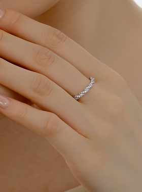 莫桑钻戒指s925纯银戒指精致戒指送女友求婚高级感轻奢指环