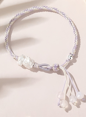 祥瑞貔貅手绳999足银手链转运珠编织手绳女新中式国风高级感礼物