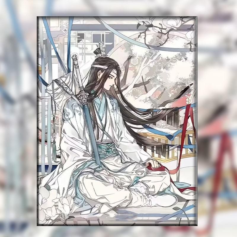 魔道祖师diy数字油画魏无羡蓝忘机零基础高颜值卧室装饰画礼物