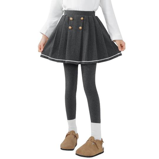 Girls' winter leggings skirt children's fake two-piece culottes