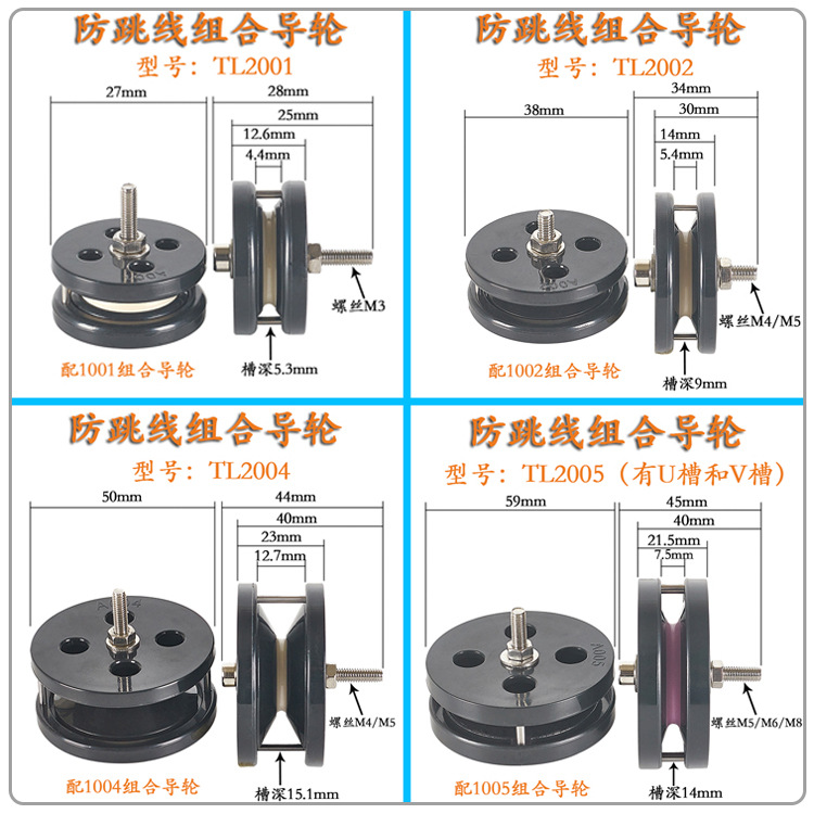 2004绕线机配件防跳线组合导轮过线轮2005陶瓷滑轮纺织倒毛机2002-图1