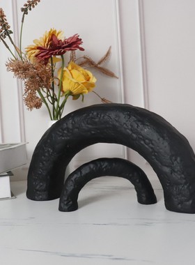 北欧几何拱形摆件树脂工艺品