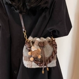 Демисезонная летняя вместительная и большая сумка на одно плечо, сумка через плечо, на шнурках