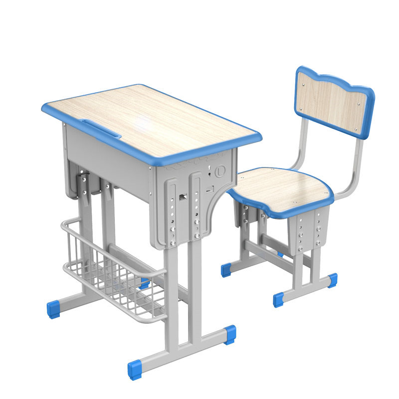 中小学生课桌椅辅导班培训班书桌写字桌套装学校课桌教室学习桌椅 - 图0