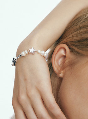 Riverine Adara「星语」五角星星巴洛克淡水珍珠手串S925银饰手链