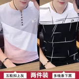 Летняя хлопковая трендовая приятная телу футболка с коротким рукавом