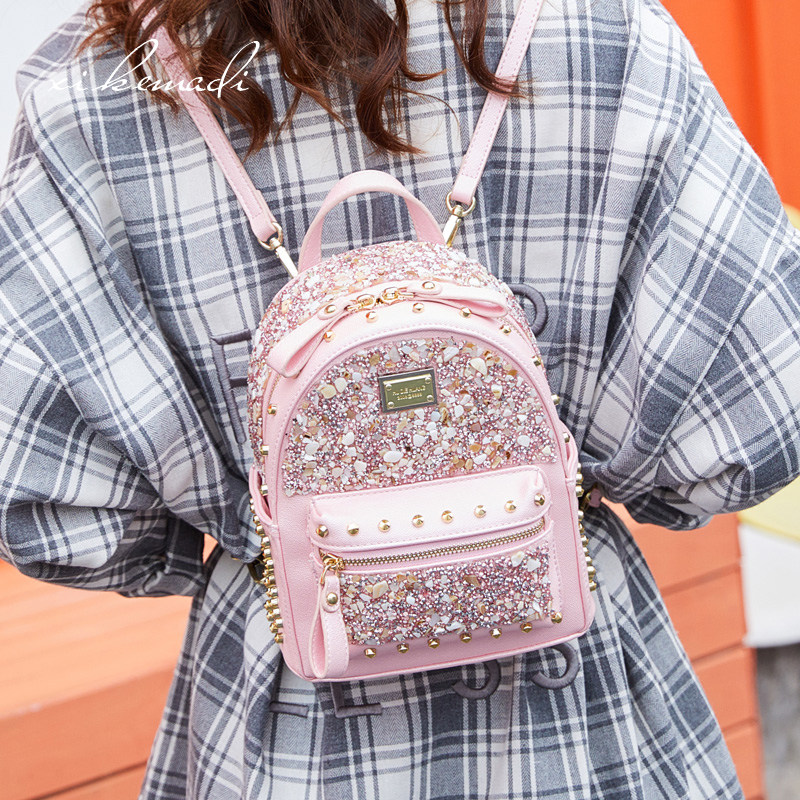 女小韩版2020新款迷你百搭双肩背包 希克玛蒂双肩背包