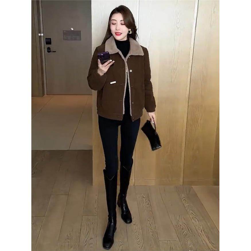 加绒加厚牛仔外套女秋冬休闲时尚洋气显瘦减龄毛领短外套棉衣棉服,淘宝优惠券,粉丝福利购,淘宝优惠卷