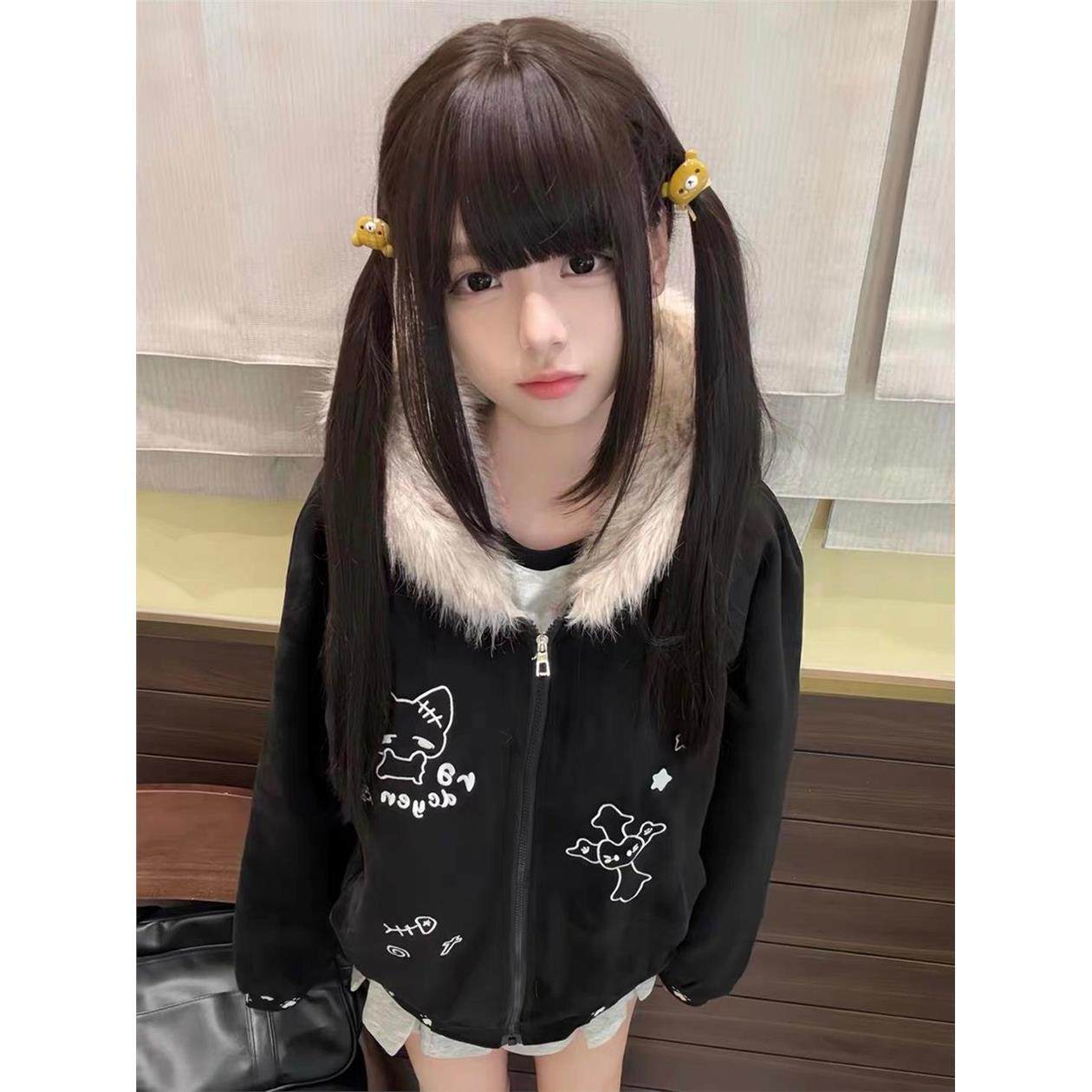 日系可爱猫耳朵座山雕棉服外套女冬季新款加厚保暖巨好看棉衣棉袄,淘宝优惠券,粉丝福利购,淘宝优惠卷