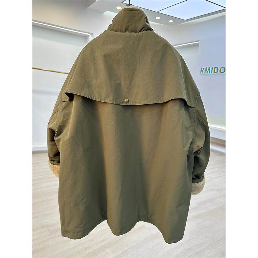 高级感超好看工装派克服棉衣女2025冬季新款彷羊羔毛流行大衣外套,淘宝优惠券,粉丝福利购,淘宝优惠卷