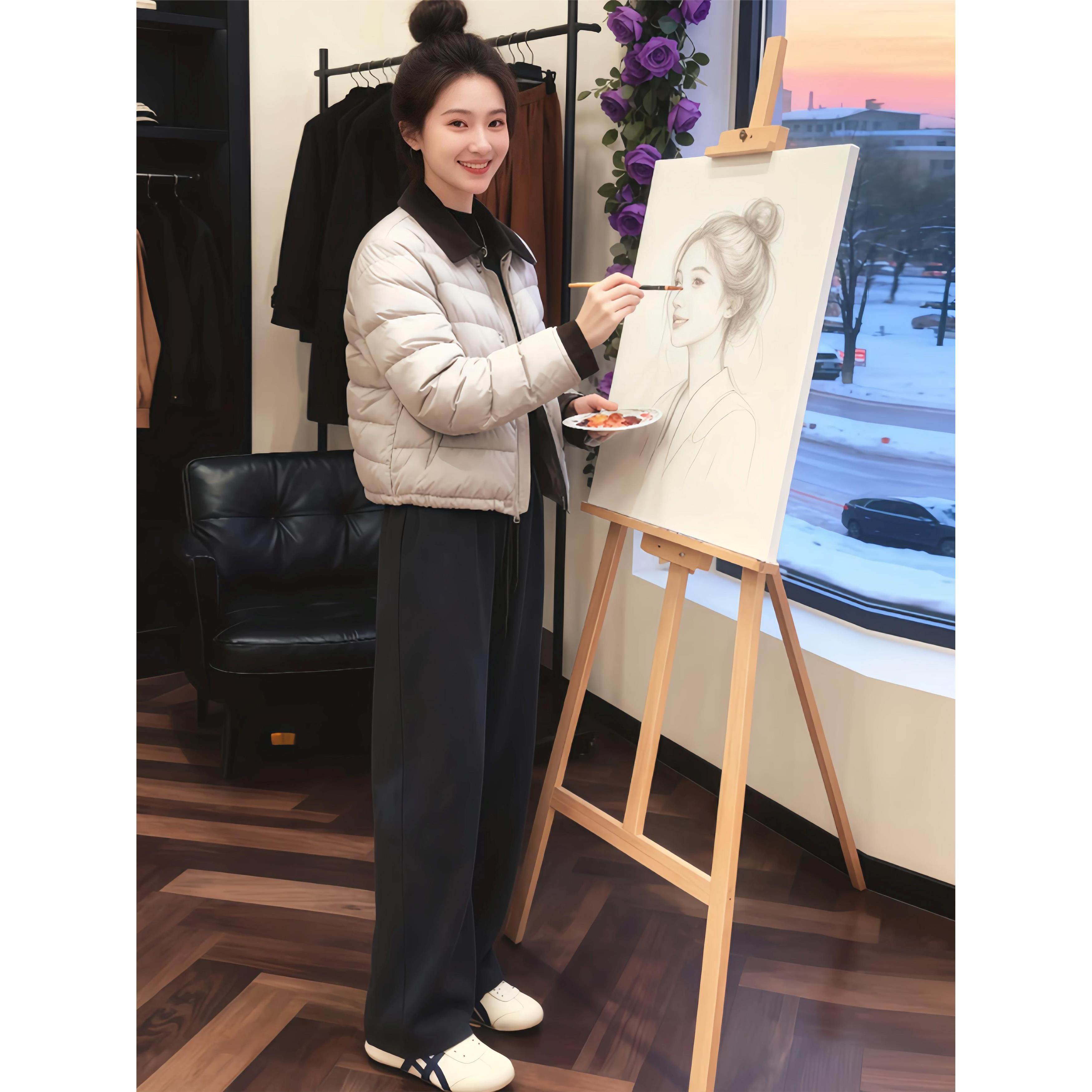 纯色设计感翻领长袖棉服女2025新款小众洋气时尚百搭显瘦潮流衣服,淘宝优惠券,粉丝福利购,淘宝优惠卷