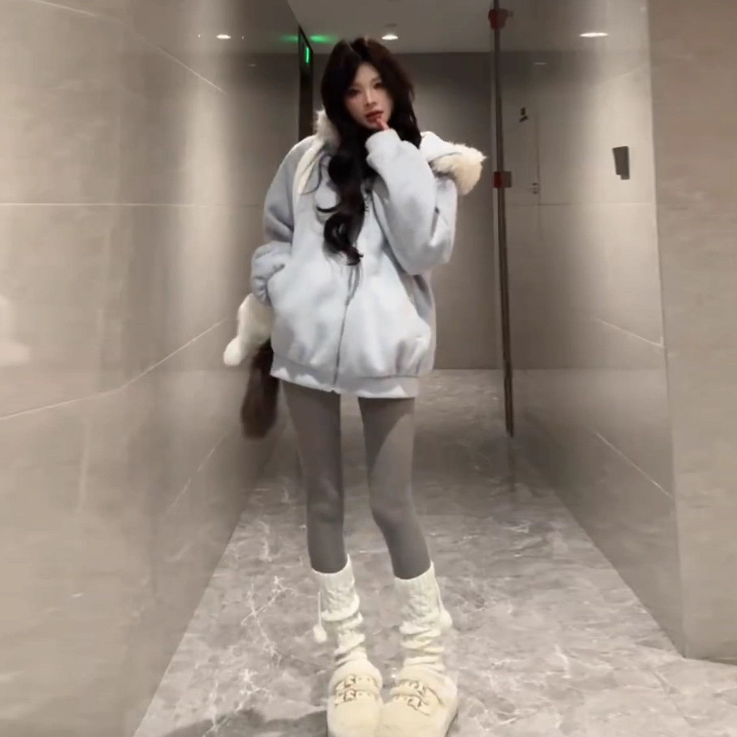 毛茸茸猫耳朵座山雕棉服女2025年新款加厚韩系棉衣冬季学生外套潮,淘宝优惠券,粉丝福利购,淘宝优惠卷