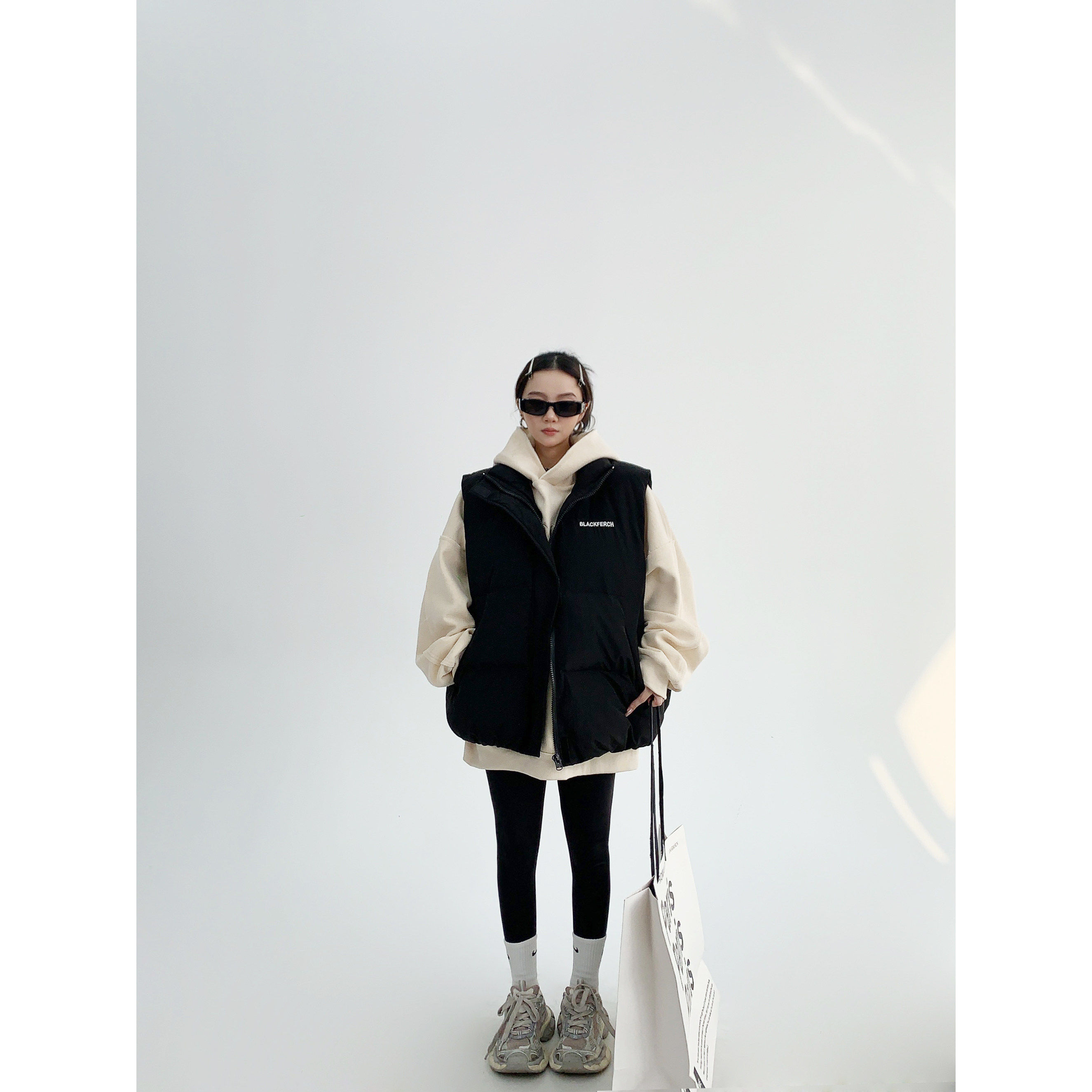 废柴冬季美式小众加厚欧货外套宽松刺绣黑色面包服棉衣马甲女男潮,淘宝优惠券,粉丝福利购,淘宝优惠卷