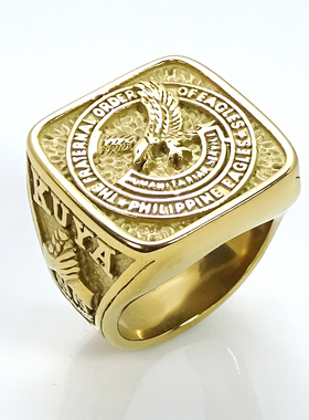 男钛钢复古老鹰戒指钛钢