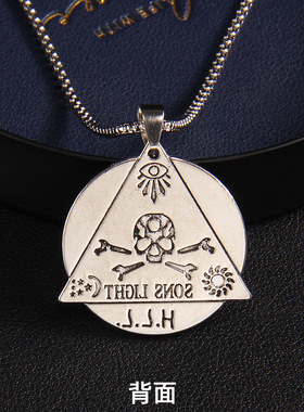 光明会全视之眼戒指项链共济会徽章上帝之眼恶魔之眼吊坠不锈钢项