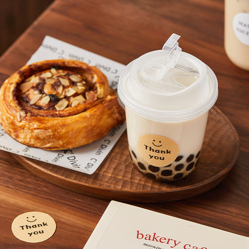 奶茶杯子一次性带盖食品级加厚珍珠热饮耐高温家用打包专用粗吸管 - 图1
