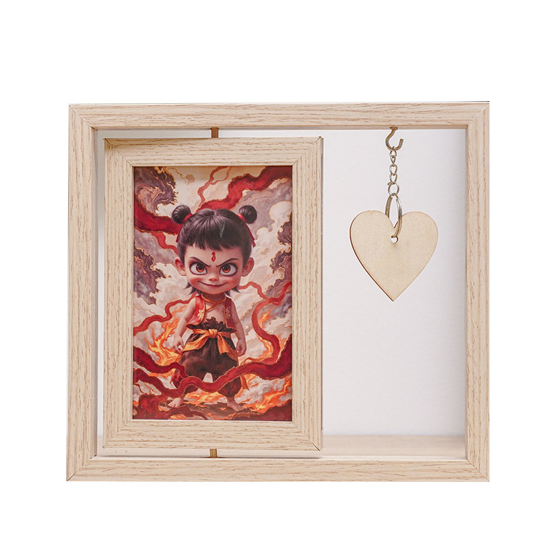 创意相框木质旋转双面相框摆件情侣6寸7寸立体桌面摆台画框360度,淘宝优惠券,粉丝福利购,淘宝优惠卷