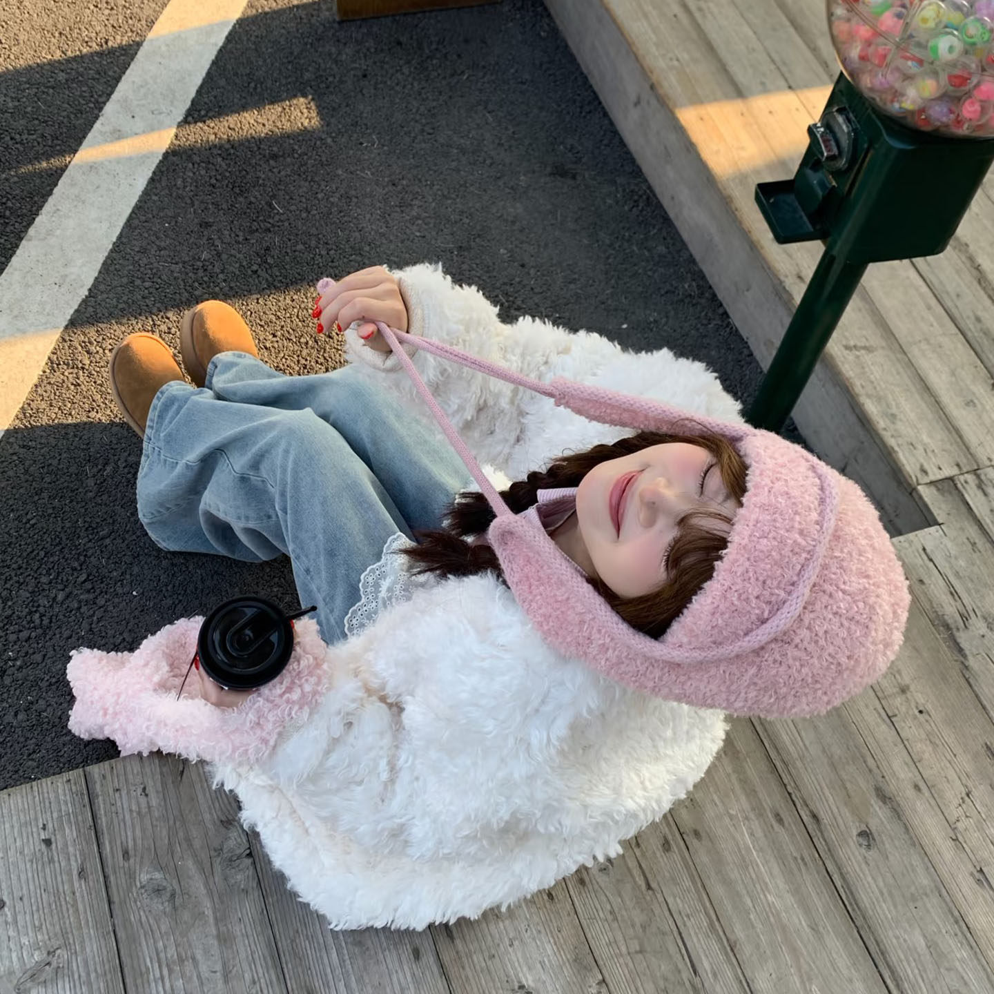 韩系大头围毛绒保暖护耳雷锋帽女秋冬户外防寒针织帽子飞行帽ins,淘宝优惠券,粉丝福利购,淘宝优惠卷