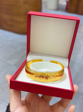 宽版仿黄金镀金手镯女款