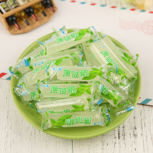 四川薄荷糖老式薄荷棍500g条装硬糖清凉糖传统手工儿时散装糖果 - 图1