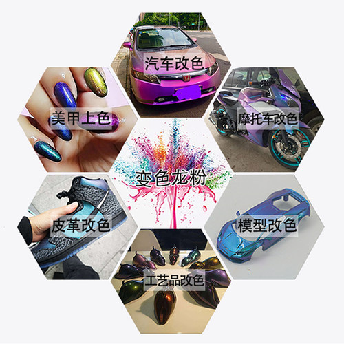 变色龙粉 滴胶渐变粉 珠光粉 角度变色粉 汽车摩托轮毂鱼竿改色粉 - 图1