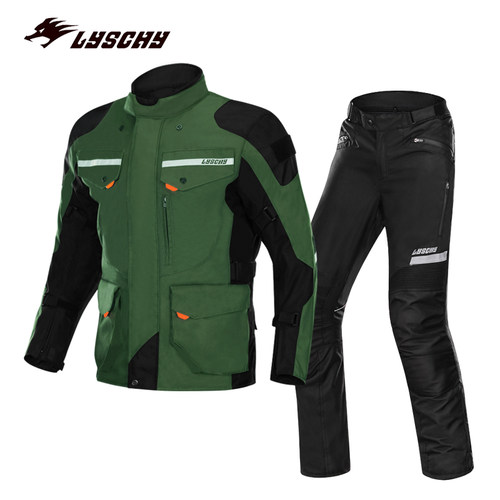 LYSCHY雷翅摩托车骑行服套装男四季摩旅拉力服防水防摔机车服大码 - 图1
