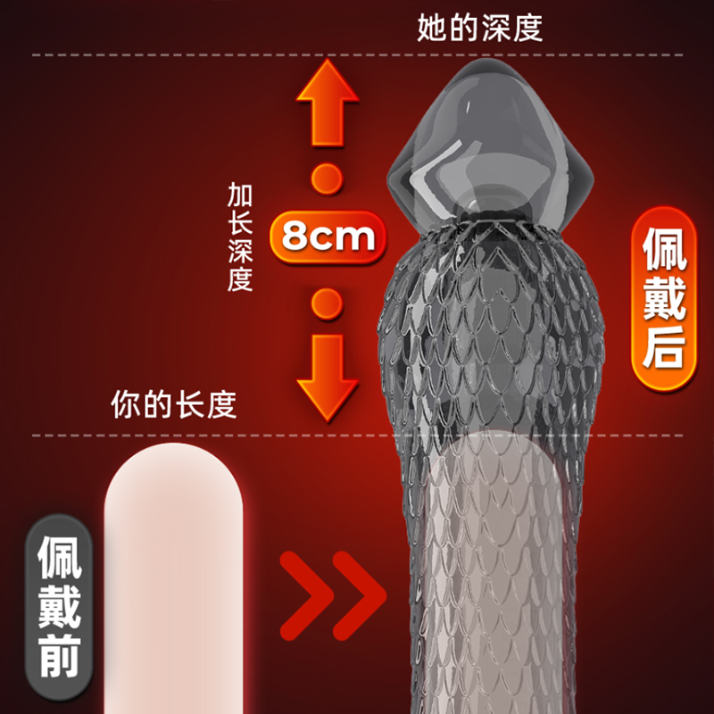 狼牙棒避孕套带刺震动环男用刺激阴蒂情趣变态增粗增长毛毛虫安全 - 图1