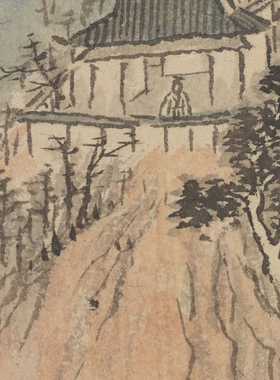 石涛山水册十二开临摹画稿画心