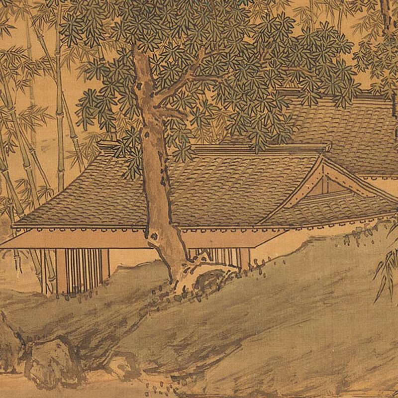 明代仇英秋江待渡图高清微喷仿古画山水绢布临摹画稿复制宣纸画心,淘宝优惠券,粉丝福利购,淘宝优惠卷