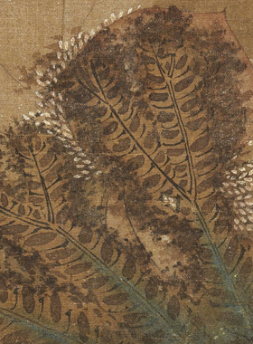 王渊花鸟册页临摹画稿莲鹡鸰图