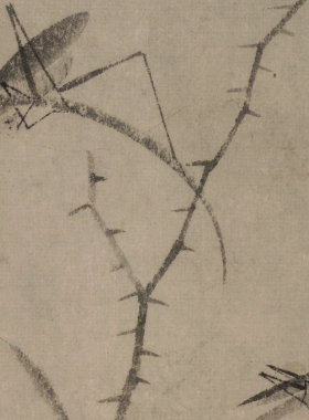 杜大成人物草虫图高清临摹画稿