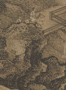 江参摹范高清微喷宋元山水画