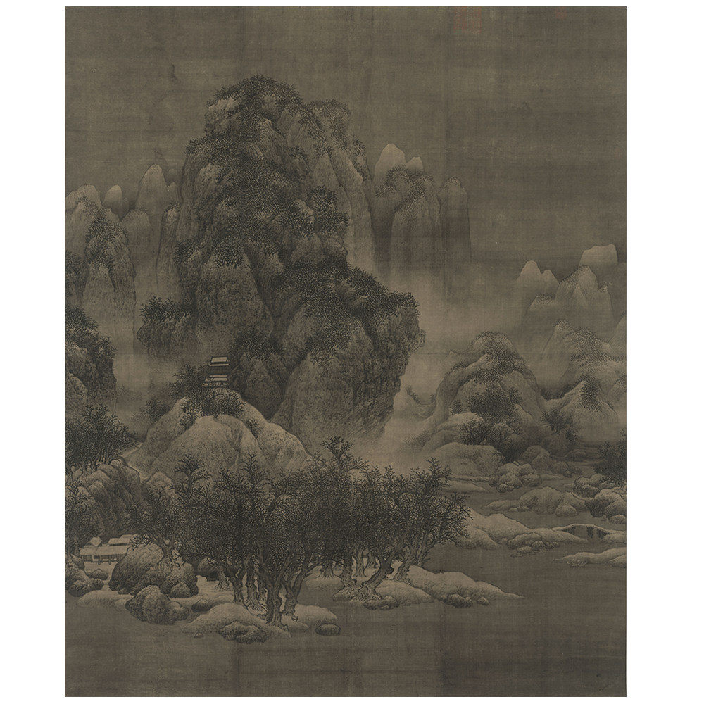 北宋范宽雪景寒林图高清微喷画稿临摹复制山水国画丝绢宣纸画心,淘宝优惠券,粉丝福利购,淘宝优惠卷