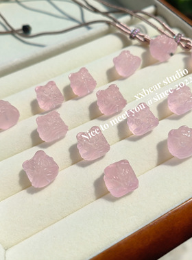 粉晶礼物水晶原创情侣