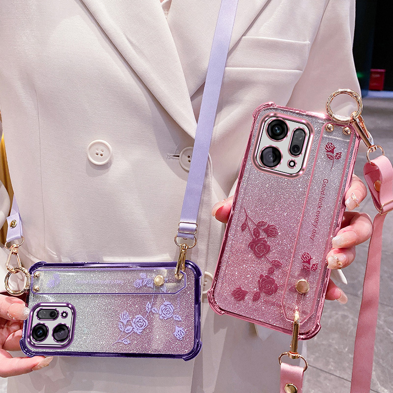 艾欧芭适用oppofindx9手机壳findx9pro保护套PLJ110镜头膜全包PLG防摔find软壳女pro腕带ppo斜挎可背挂绳新款 - 图3