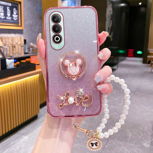 oppoK12手机壳oppo保护K12硅胶套PJR110全包防摔opk透明软壳0pp0闪粉支架opopk珍珠手链125g可爱oppopjr新款