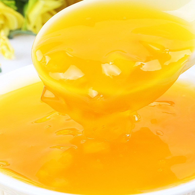 鲜活芒果果酱2.5kg 含果肉芒果酱 刨冰冰沙果粒果酱 奶茶店原料