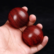 Indian Small Leaf Purple Sandalwood Health Ball High Oil High Density Old Stock 5 0cm Pair Fitness Ball Wood Carving Craftsmanship