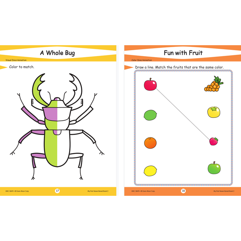 My First Never Bored Activity Book 智趣满分系列NeverBored2英文原版益智启蒙游戏手工书Evan Moor 3-6岁EvanMoor - 图2