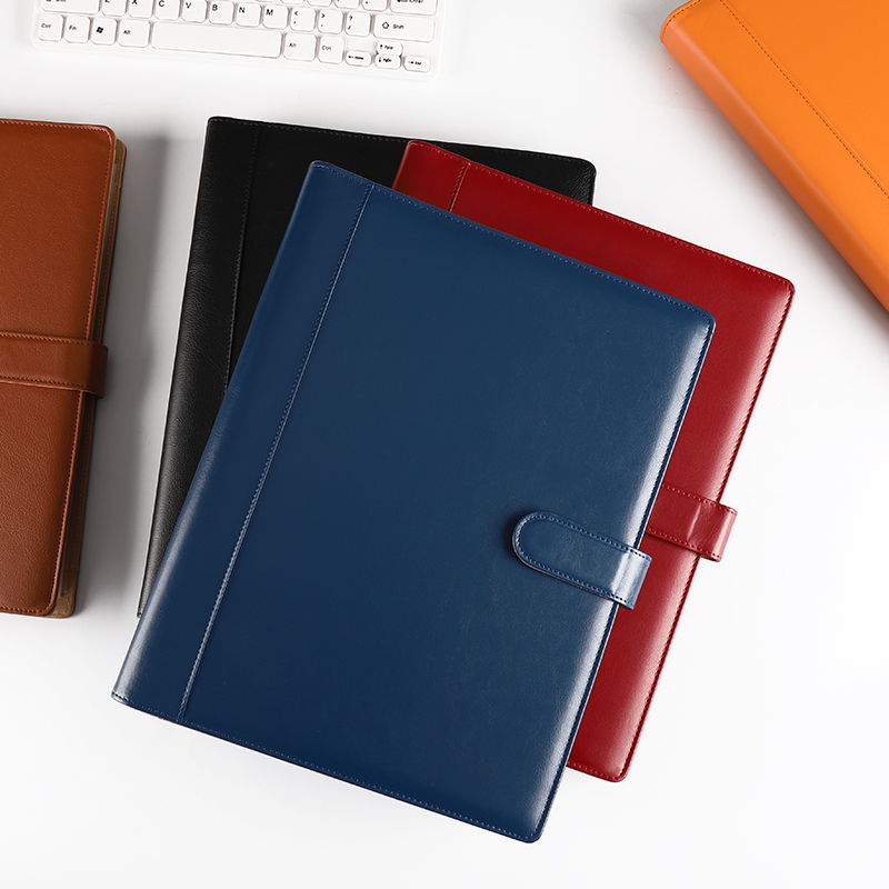 A4多功能经理夹企业商务办公定制皮质销售展业夹活页资料册室内设计师量房本文件夹保险4S开单本谈单夹刻logo - 图3