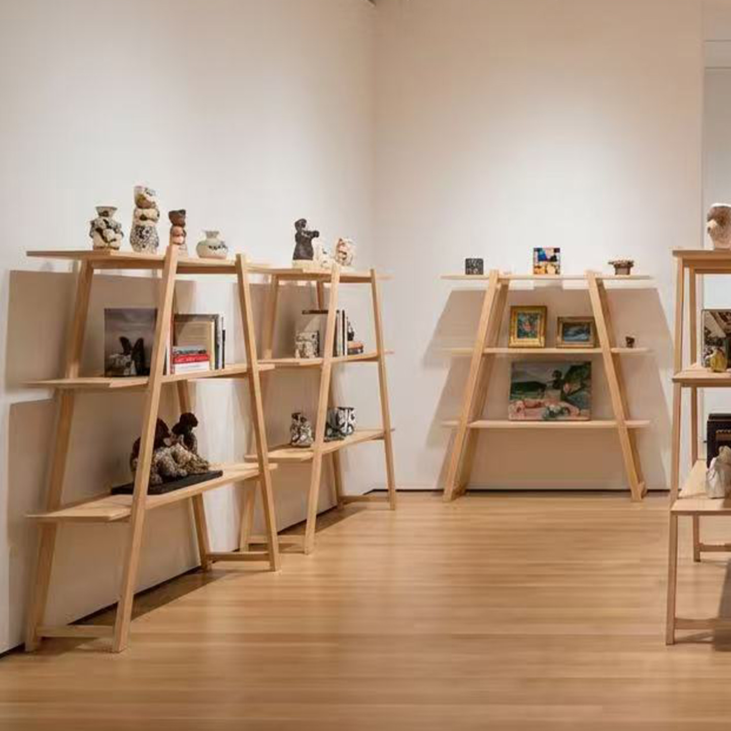 摆件展示台实木多层展览架商用展示服装店艺术品展示陈列架摆台,淘宝优惠券,粉丝福利购,淘宝优惠卷