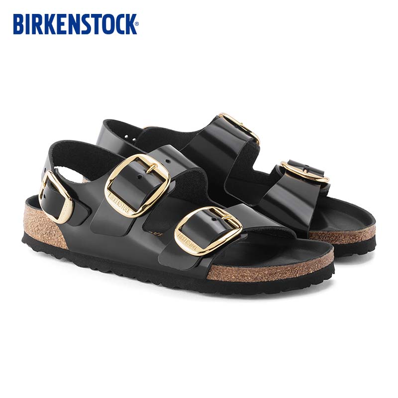 BIRKENSTOCK勃肯软木拖鞋舒适时尚大巴扣女款系踝凉鞋Milano系列 - 图1