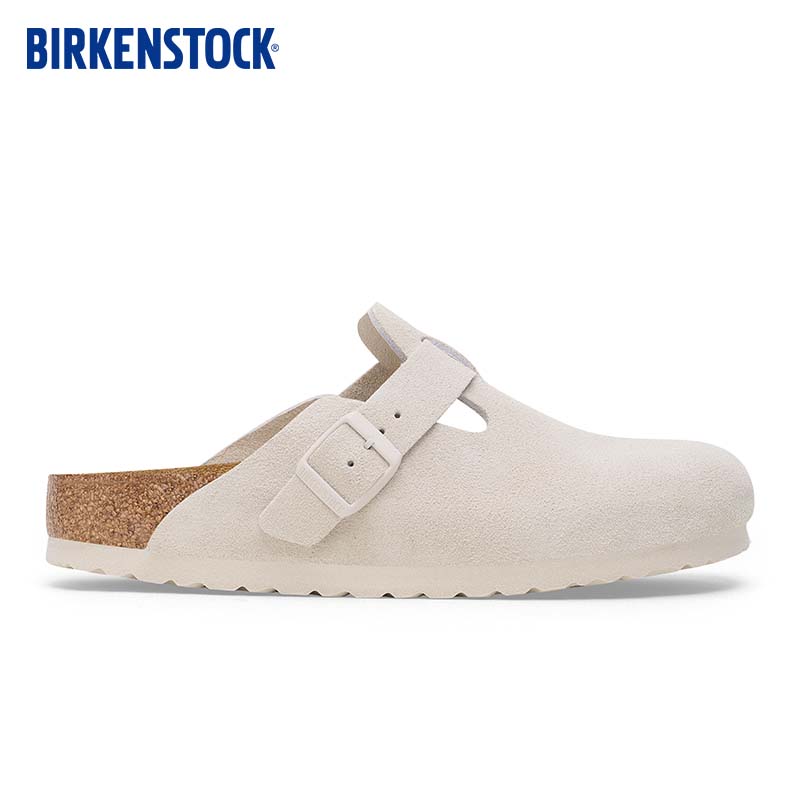 BIRKENSTOCK勃肯新品牛皮绒面革软底男女款包头拖鞋Boston系列