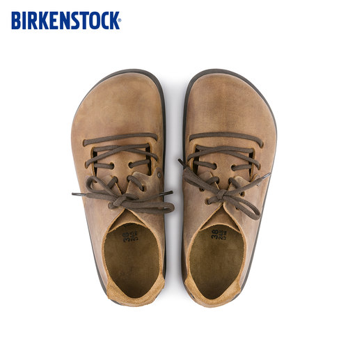 BIRKENSTOCK勃肯德国进口男女款涂油皮复古Montana低帮系带休闲鞋 - 图0